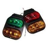 Faros Flexibles Led Dobles Rojo Verde Ambar Acoplado Trailer