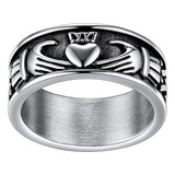 Anillo De Promesa Claddagh For Bodas Amor Hombre Y Mujer