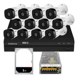 Kit 12 Câmeras Intelbras Vhl 1220 2mp Dvr 16 Canais 1t -cabo