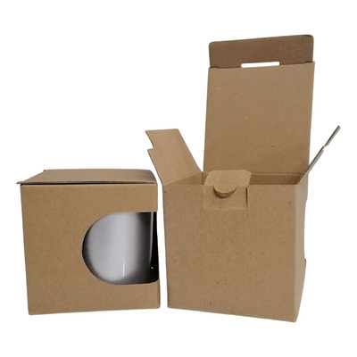 Caja Para Taza 11o 50pz Microcorrugado Kraft 10.5x10.5x10.5 Kraft (marrón)