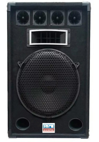 Bafle Woofer 15 +4 Tweeter Bocina Potencia 600w Jahro Color Negro/gris