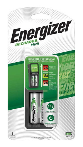 Cargador Mini Aa Aaa + 2 Pilas Rec Aa Energizer Ch2pc4