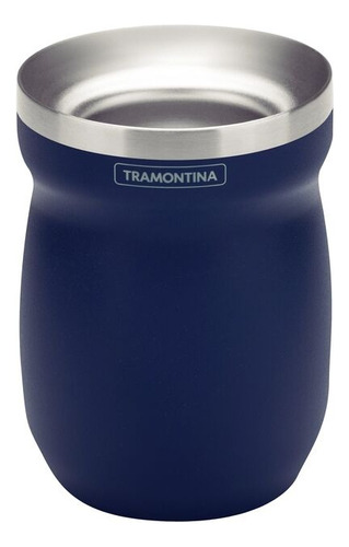 Aço Inoxidável Tramontina Matt Blue 240 Ml De Parede Dupla Lisa