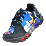 Tenis De Led Masculino Infantil Luzinha Menino Sonic Barato