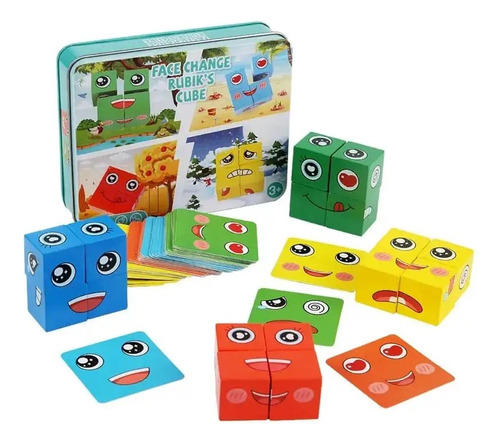 Juego De Mesa Cambia La Cara Montessori Para Niños Emojis