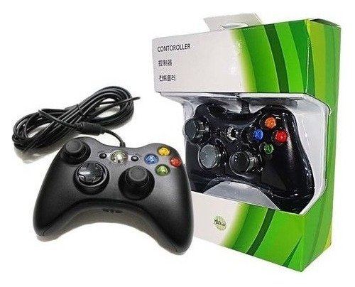 Controle Para Xbox 360 Com Fio Joystick Pc - Promoção