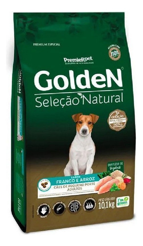 Ração P/ Cães Adulto Pequeno Golden Seleção N. Frango 10,1kg