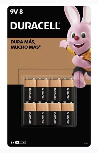 Duracell 9 V Paquete Con 8 Piezas