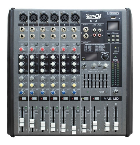 Interface Usb 6fx Pro Dj 6 Fx Ecualizador Interfaz 