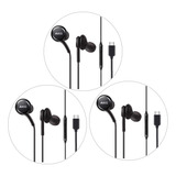 3x Audifonos Manos Libres Premium Para Samsung Akg  Negro