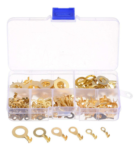 Kit 150 Terminales Ojal 3.2mm A 10.2mm Cobreados Con Caja 