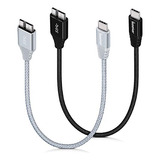 Cable De Datos Corto Usb 3.0 Tipo C A Micro-b De Iseekerkit,