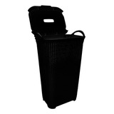 Cesto Para Lavanderia Roupeiro C Tampa Basculada 50l Preto 