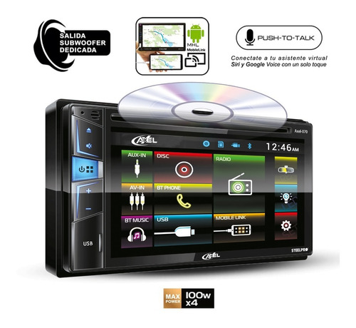 Autoestereo Mirror Link 7 Bluetooth Doble Camara - Axel