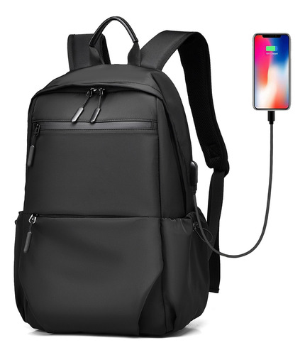 Mochila Impermeable Para Portátil,mochila De Estudiante Con Carga Usb,mochila Informal Para Portátil De 15,6 Con Correas Para Viajar,negocios,estudiar