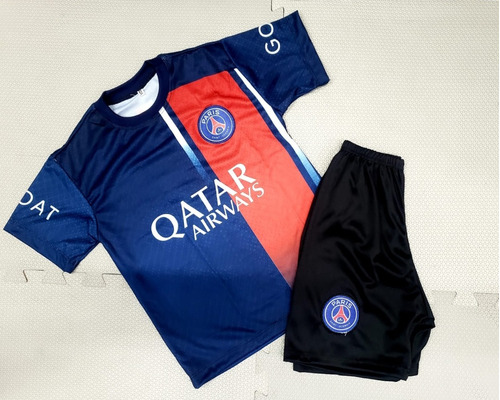 Kit Futebol Infantil Calção Camisa Times Europeus