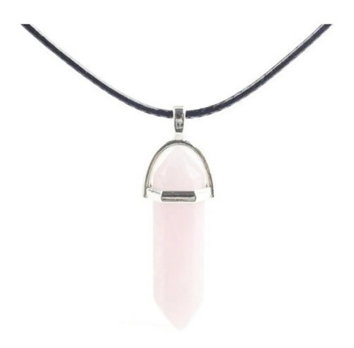 Cristal Collar Dije Cuarzo Natural Gema Prisma Cristal