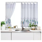 Juego De Cortinas De Cocina Jean Cartier Estampadas Macetas