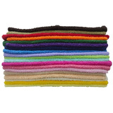 40pz Toalla Facial 25x25cm -20 Colores Disponibles-