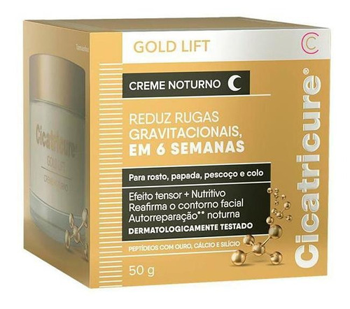 Creme Facial Cicatricure Gold Lift Noturno 50g