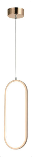 Luminaria Pendente Led Teto Moderno Cabeceira Oval - Nitrolux