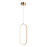 Luminaria Pendente Led Teto Moderno Cabeceira Oval - Nitrolux