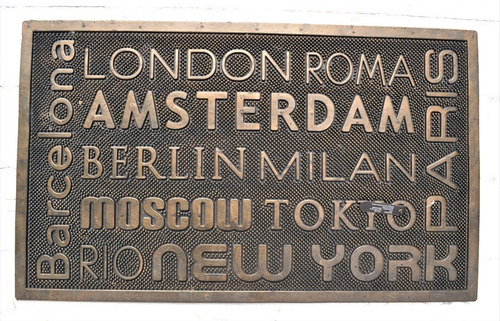 Alfombra Felpudo Goma London New York Paris 43x73 Cms