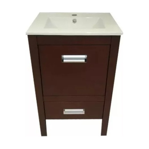 Mueble De Baño Tommy Bacha Loza 50 Cm Algarrobo - Campi