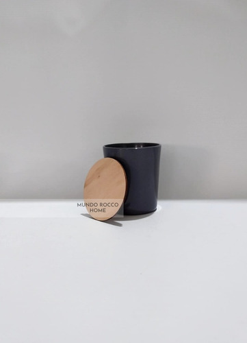 Vaso Para Vela Imperial Color Con Tapa De Madera 