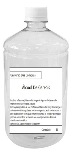 Álcool Hidratado  De Cereais -1lt Base Para Perfumes