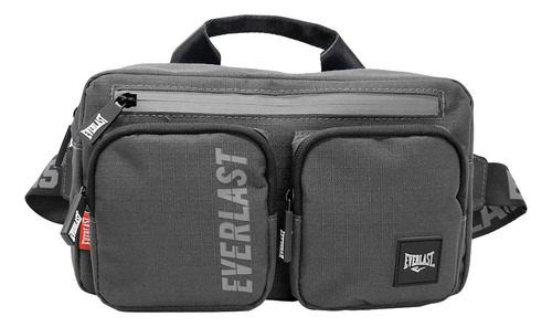 Canguro Cargo Everlast Color Gris Diseño De La Tela Liso