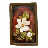 Cuadro En Relieve - 3d Pintado A Mano Modelo Magnolia #1