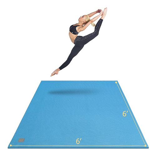 Large Yoga Mat 6 X6 X7mm Thick Workout Mats For Home Gym Flo