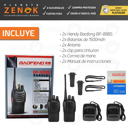 Handy Radio Manos Libres Baofeng Walkie Talkie Recargable