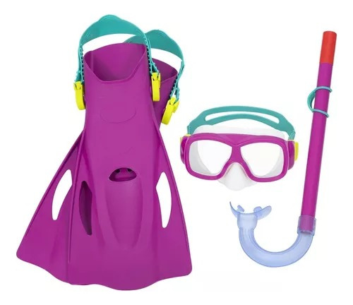 Kit De Buceo Pata De Rana Snorquel Bestway Junior Infantil 