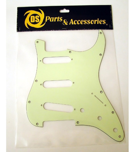 Pickguard Stratocaster S-s-s 3 Capas Ds Parts Verde Menta