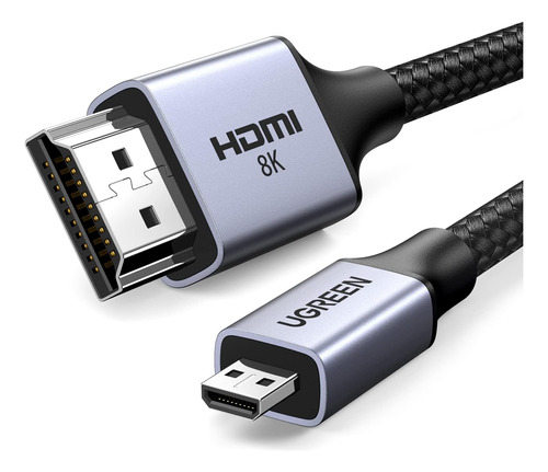 Ugreen 8k Micro Hdmi A Hdmi Cable 6.6ft, 2.1 Carcasa De Alum