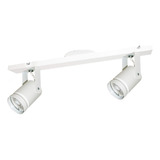 Lampara Gioluce Vn-4993-2-ac/bl/ne Aplique Riel Techo Pared 2 Luces Spot Movil Gu10 Led Color Blanco