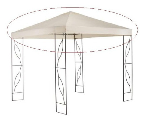 Repuesto Techo Tela Toldo Pérgola 2,50x2,50 Mts. Homeparts