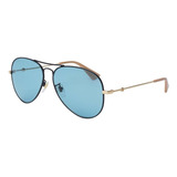 Gucci Gg0515s 005 Aviator Sunglasses Verde Transparente