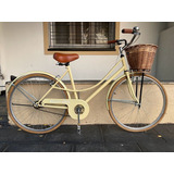  Bicicleta Vintage Dama Con Canasto Mimbre