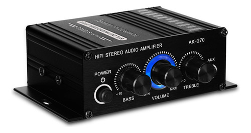 Ak270 Mini Audio Estéreo De 2 Canais Potência Preto