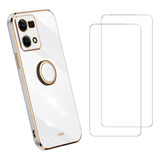 Funda Para Oppo Reno 7 4g Lujo Suave Carcasa + 2 Micas