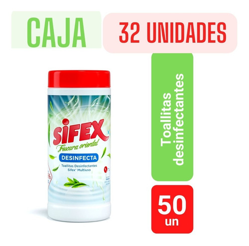 Toallas Desinfectantes Sifex Aroma Frescura Oriental 50 U