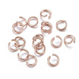 Argollas De Acero Gold Rose 304  Victor Gemas (3 Mm)