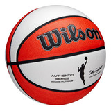 Balón De Baloncesto Wnba Authentic Series Wtb5100xb06, Color Wilson, Blanco Y Naranja
