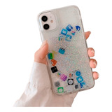 Capa Capinha Para iPhone 11 Pro Acrilico Transparente Icones