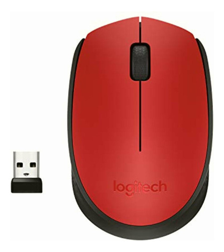 Logitech Mouse Inalámbrico M170 - Rojo