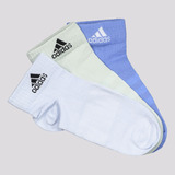 Kit Meia adidas 3 Pares Sportswear Azul E Verde