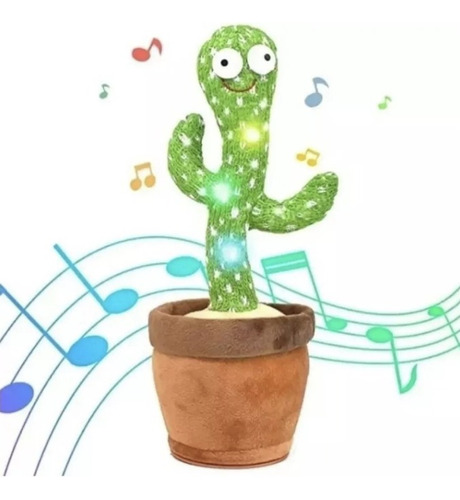 Cactus Juguete Luminoso Baila Canta Y Repite Voz Tik Tok Pel